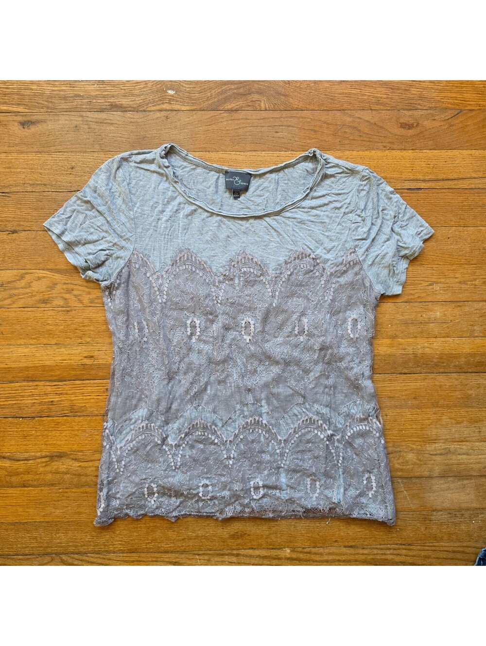Stitch Fix Market & Spruce light grey lacy top